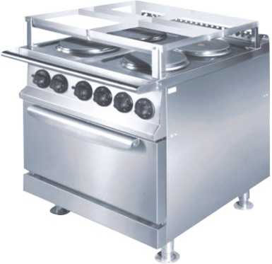 Marine electric cooking range with oven1
